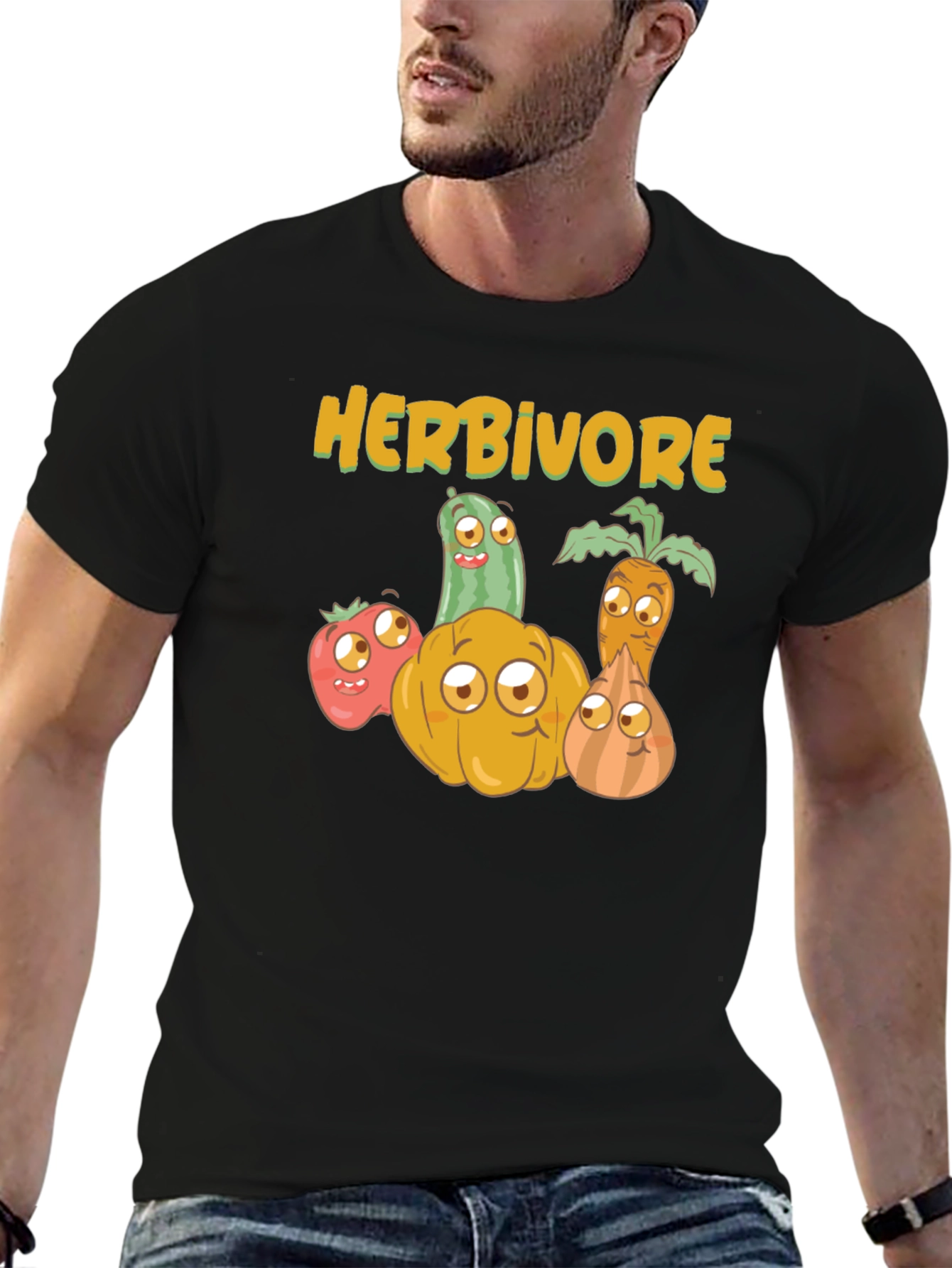 Herbivore Vegan T-Shirt - Cute Vegetable Design - 6
