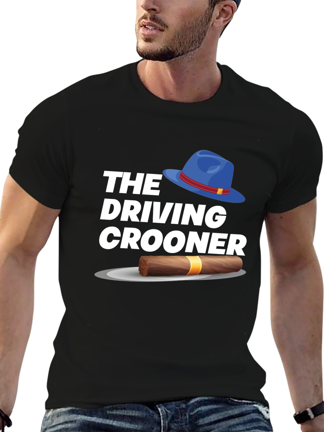 Black The Driving Crooner Graphic T-Shirt view 6