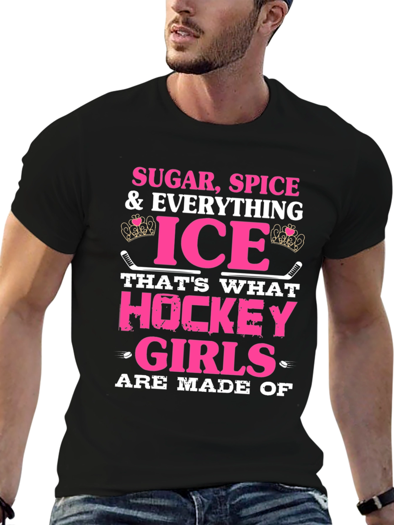 Black Sugar Spice Hockey Girls T-Shirt view 6