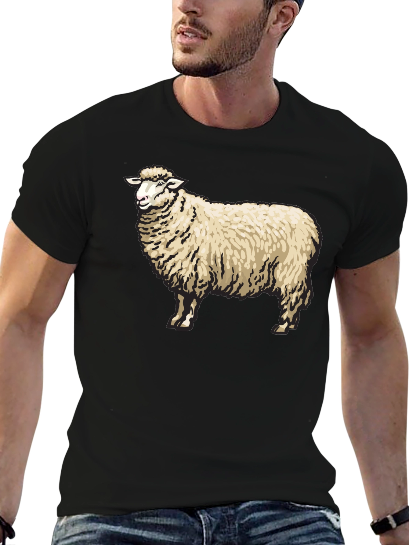 Black Sheep Graphic Black T-Shirt view 6