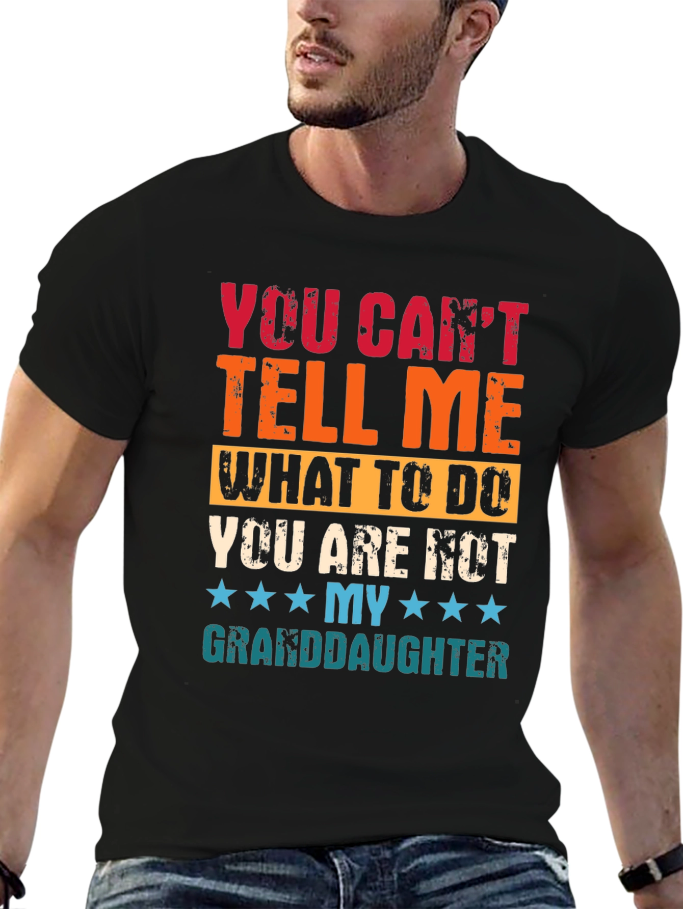 Black Funny Granddaughter T-Shirt view 6