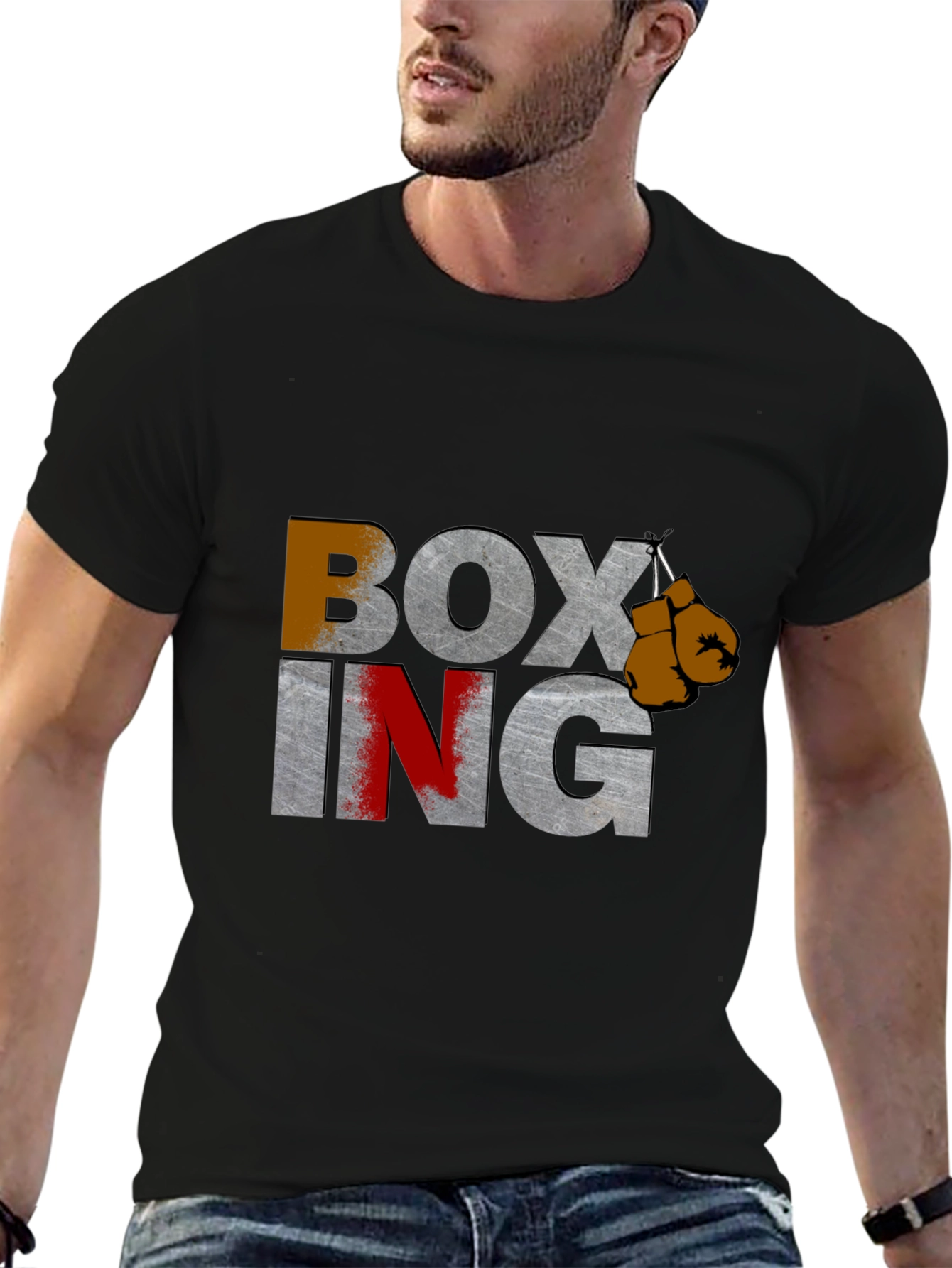 Black Boxing Graphic Tee - Black view 6