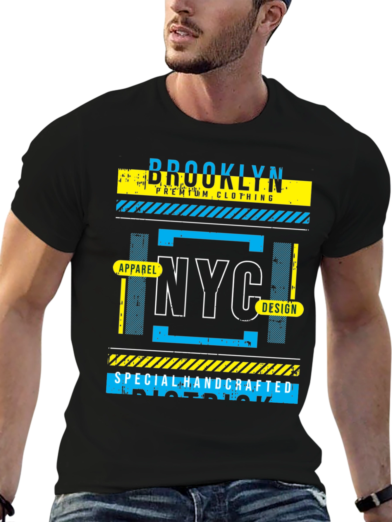 Black Brooklyn NYC Graphic Print T-Shirt view 6