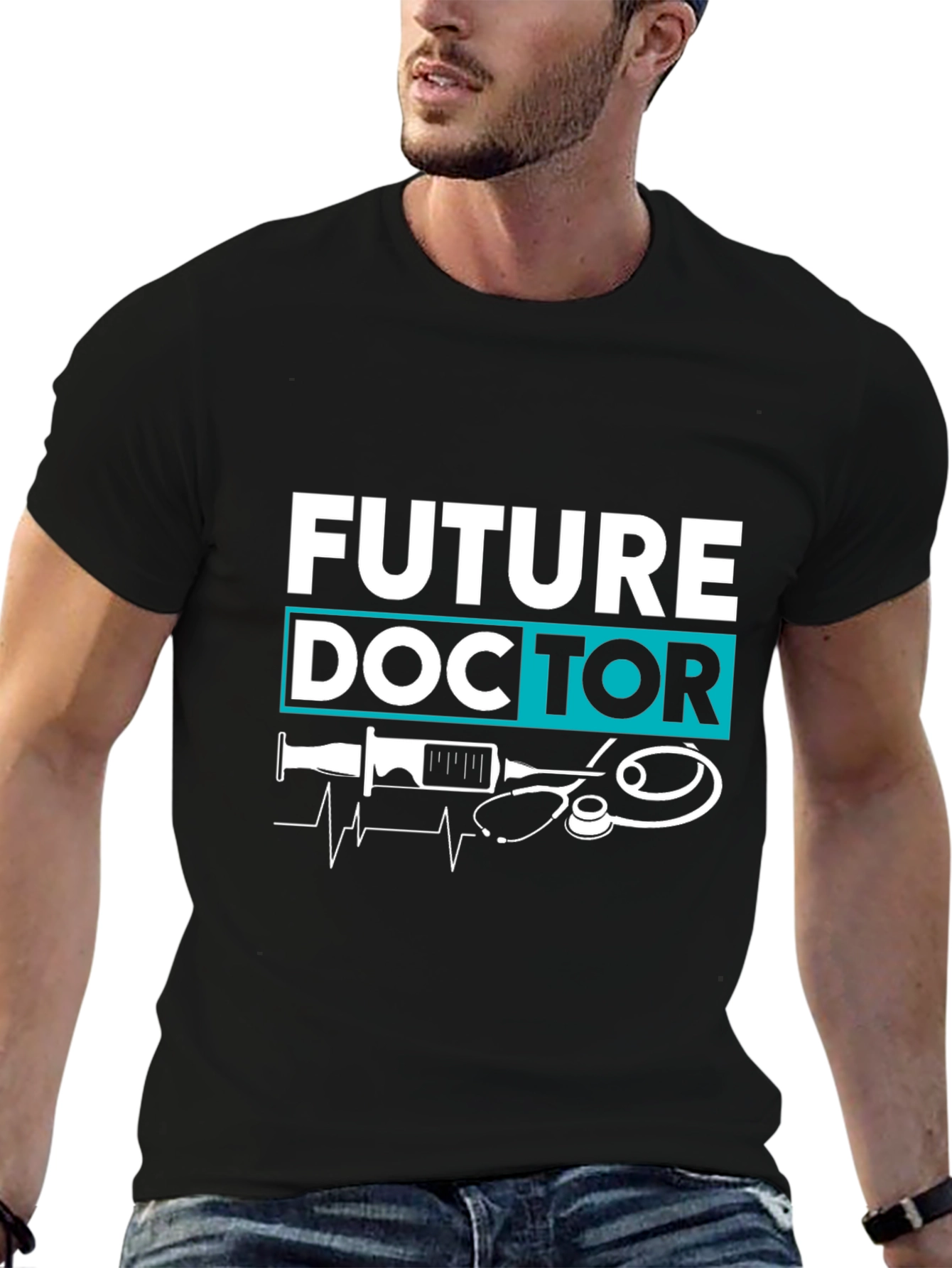 Black Future Doctor T-Shirt: Medical Aspirations view 6