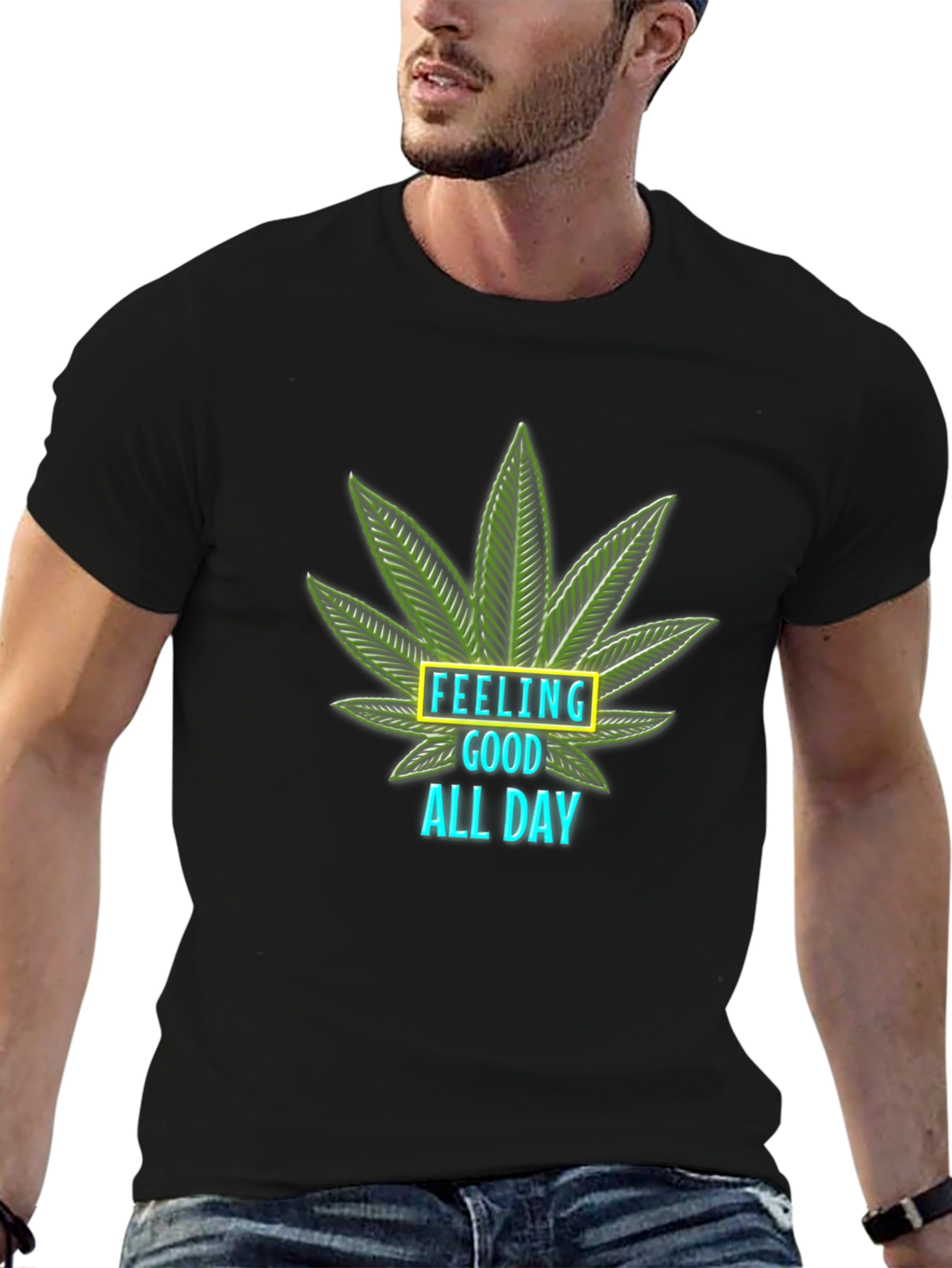 Black Feeling Good All Day Graphic T-Shirt view 6