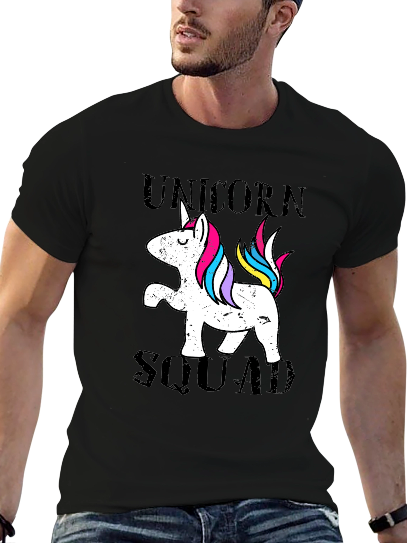 Black Unicorn Squad Black T-Shirt view 6