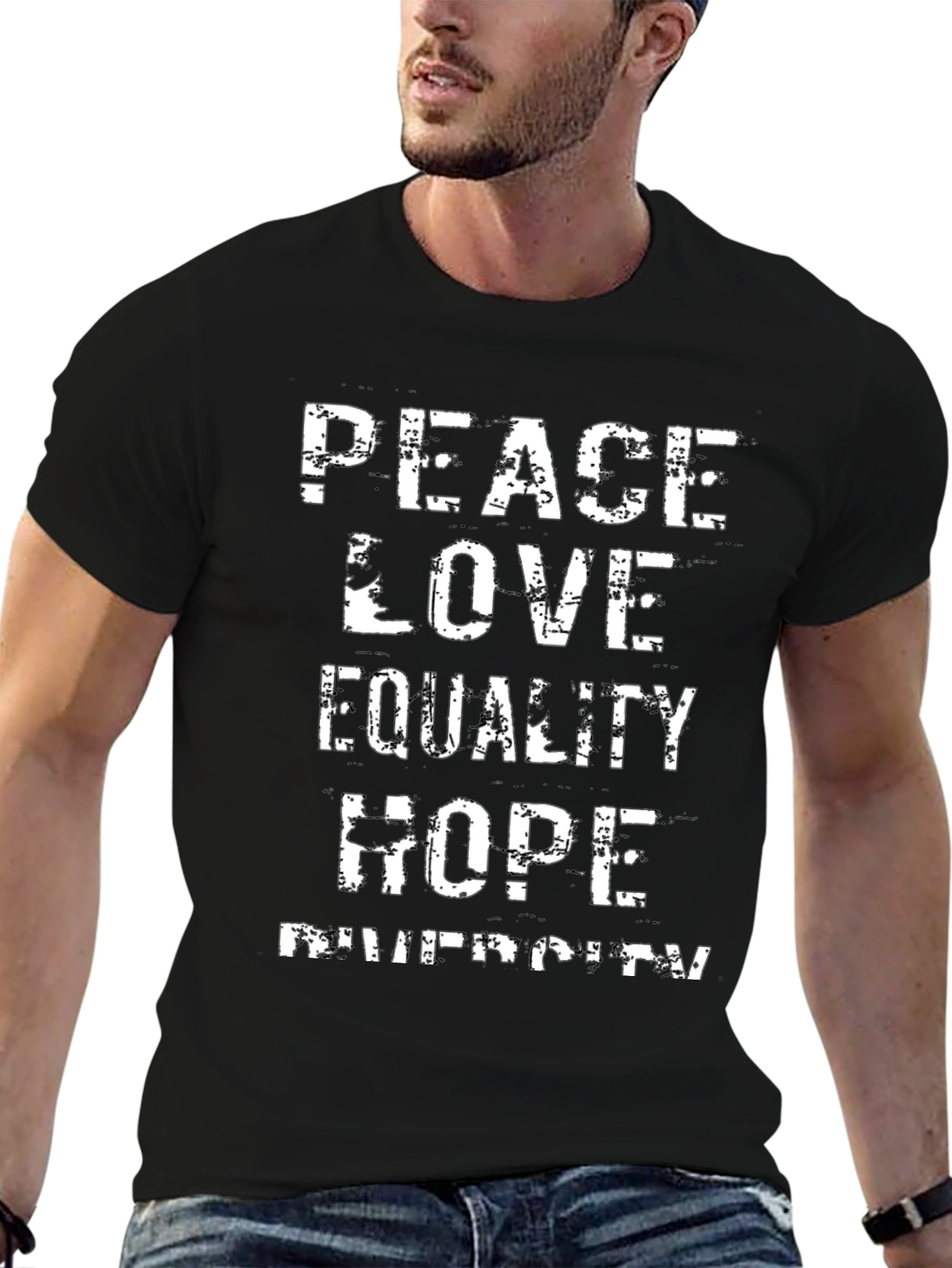Black Peace Love Equality Hope Diversity T-Shirt view 6