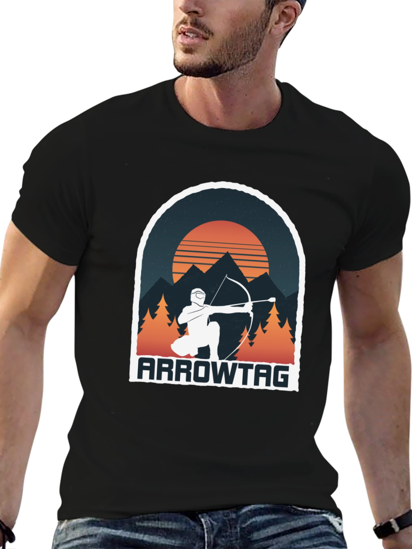 Black Arrowtag Graphic Tee - Outdoor Adventure Shirt view 6