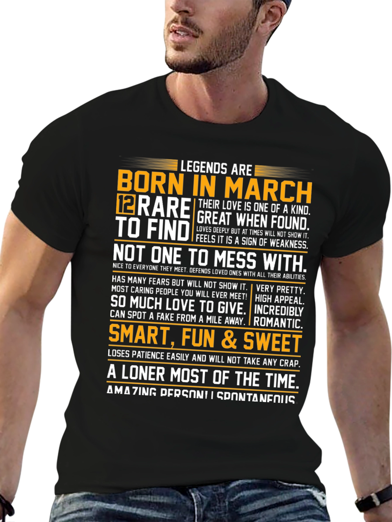 Legends Born in March T-Shirt - 6