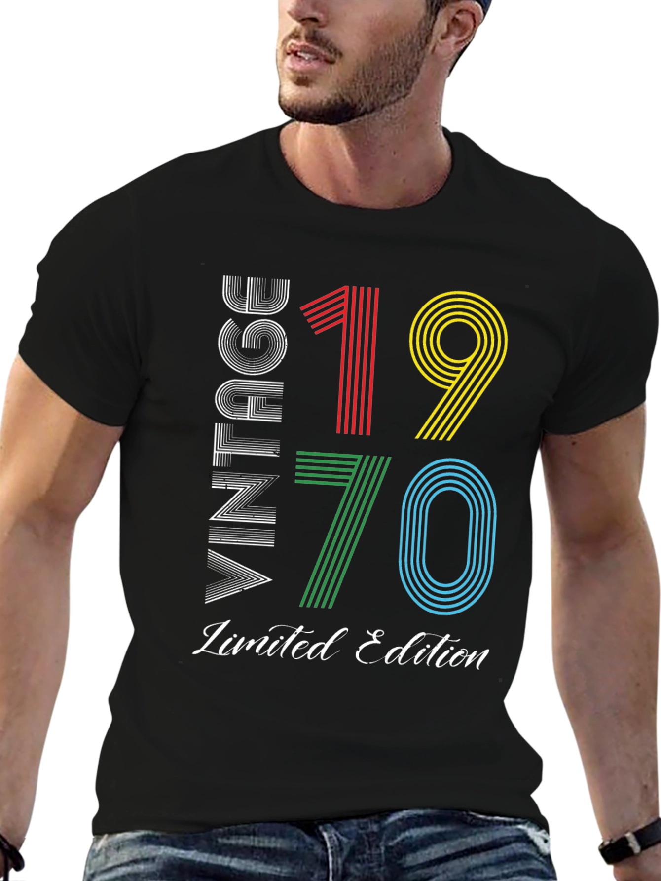 Black Vintage 1970 Limited Edition T-Shirt view 6