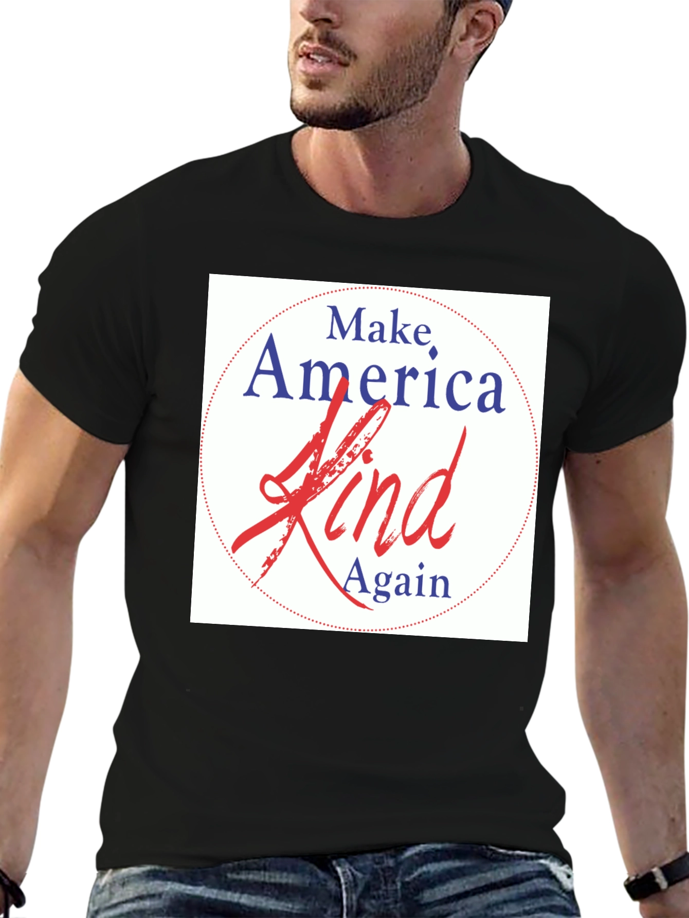 Black Make America Kind Again T-Shirt view 6