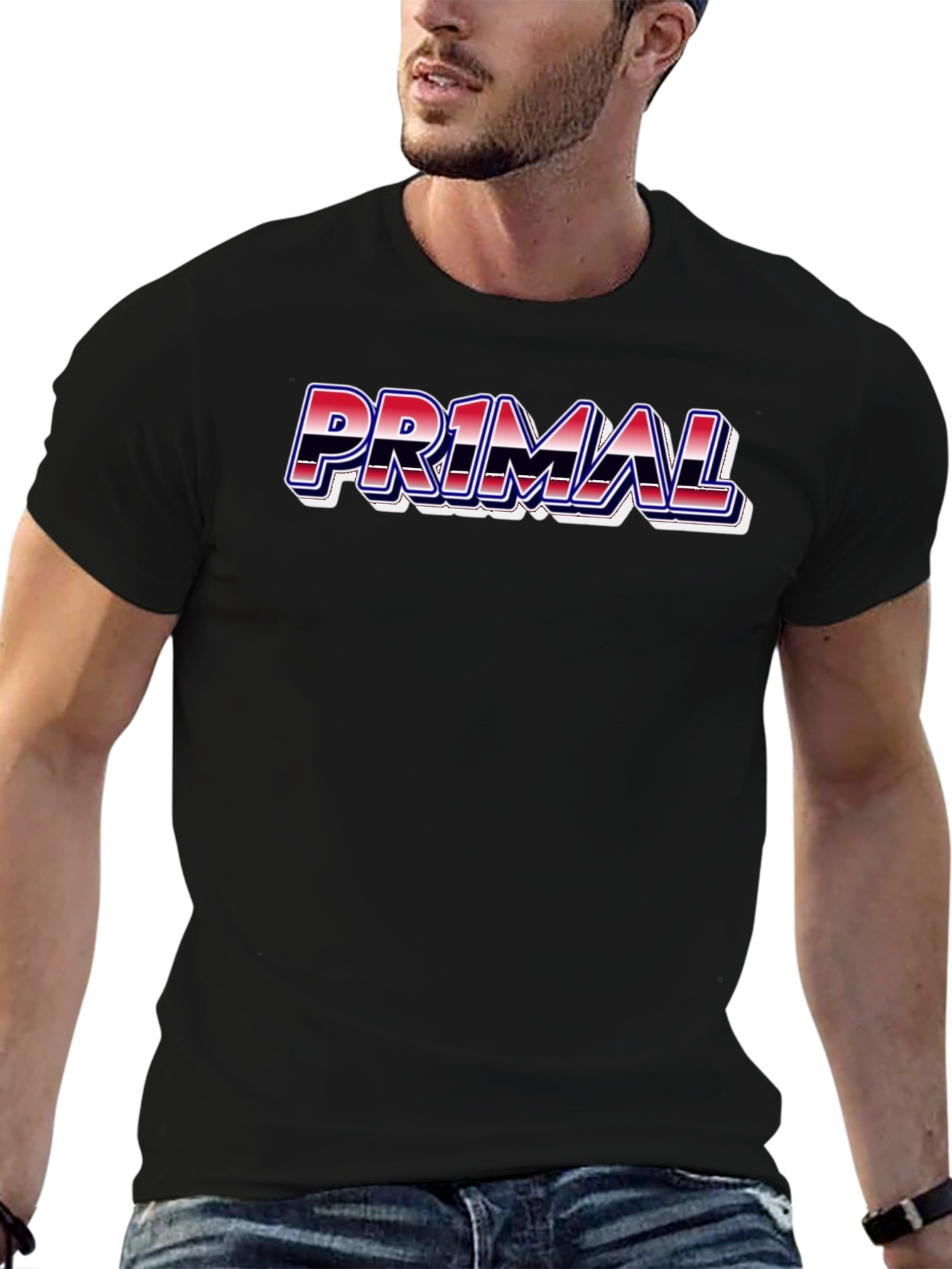 Black Primal Graphic T-Shirt - Bold Statement Tee view 6