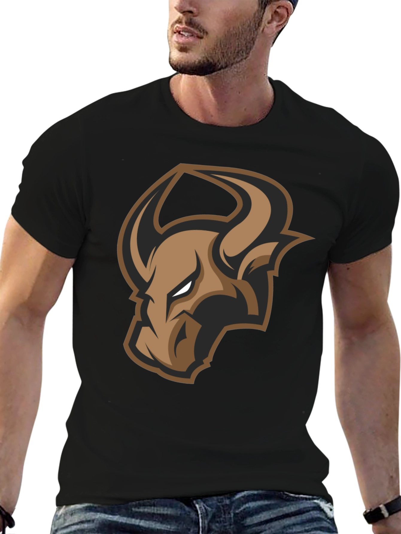Black Bull Logo Graphic Tee - Black view 6