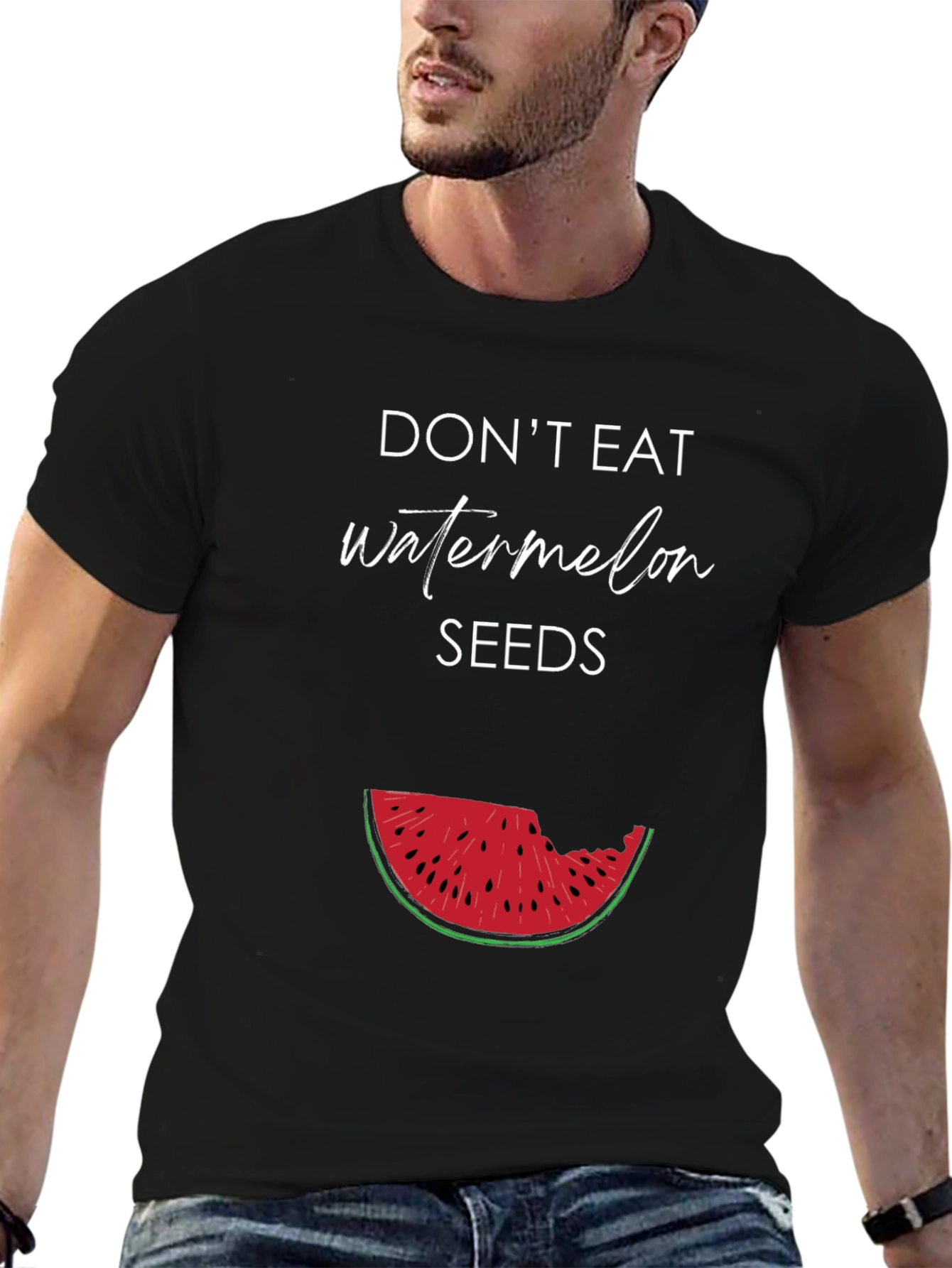 Black Don't Eat Watermelon Seeds Graphic Tee view 6