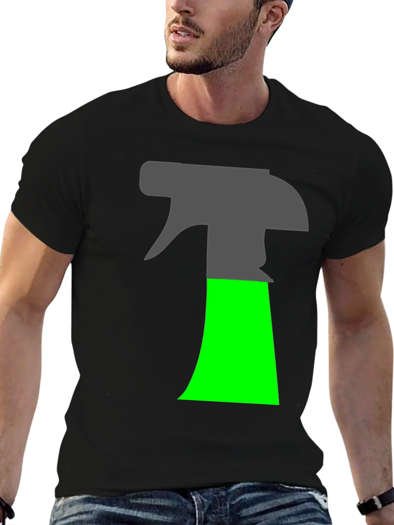 Black Spray Bottle Graphic T-Shirt - Novelty Design view 6