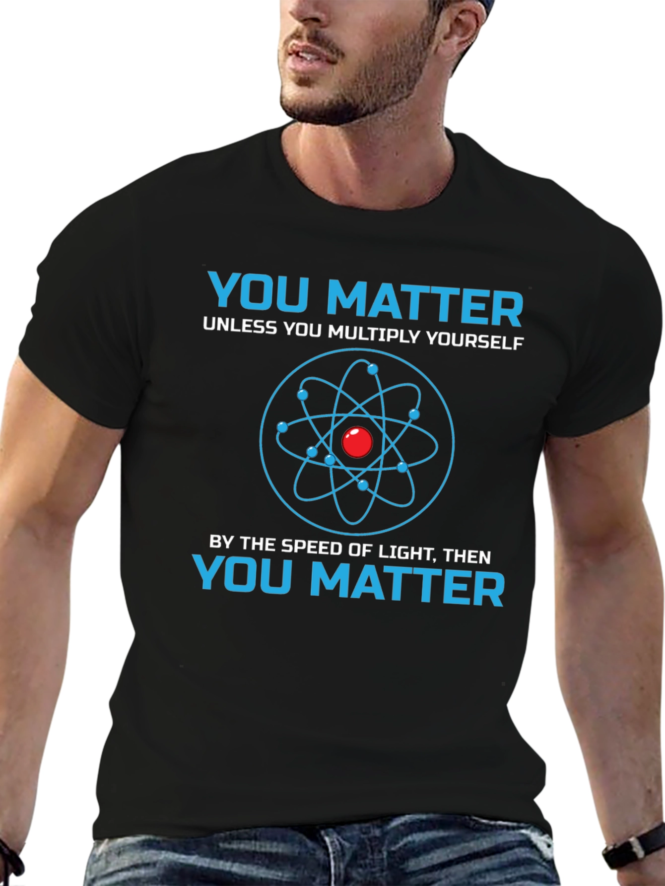 Black You Matter Science T-Shirt - Novelty Physics Tee view 6