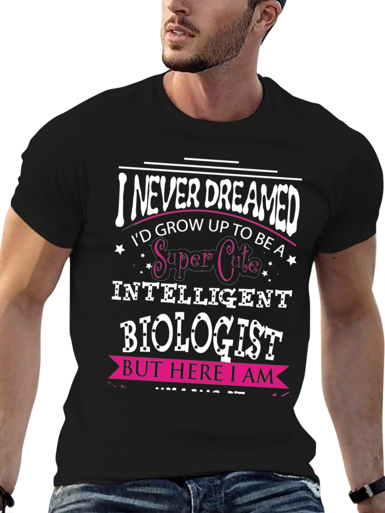 Black Super Cute Biologist T-Shirt - Funny Science Tee view 6