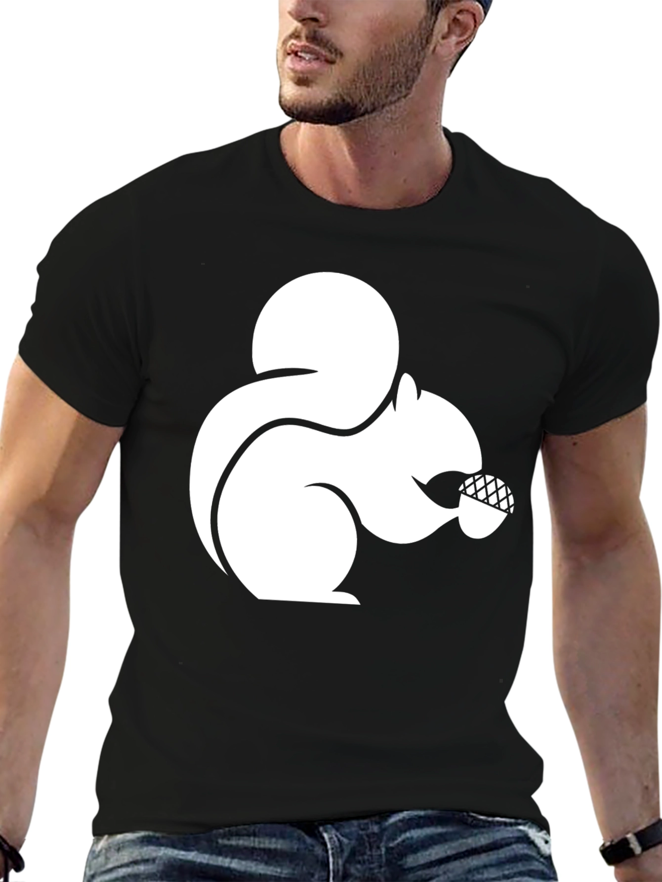 Black Squirrel Nut T-Shirt - Graphic Tee for Animal Lovers view 6