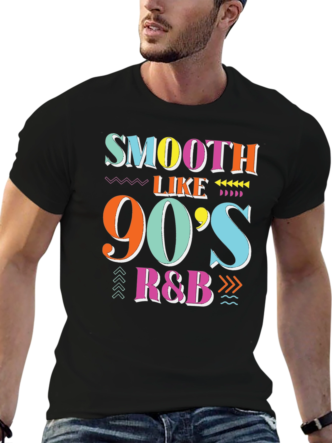 Black 90's R&B Graphic T-Shirt view 6