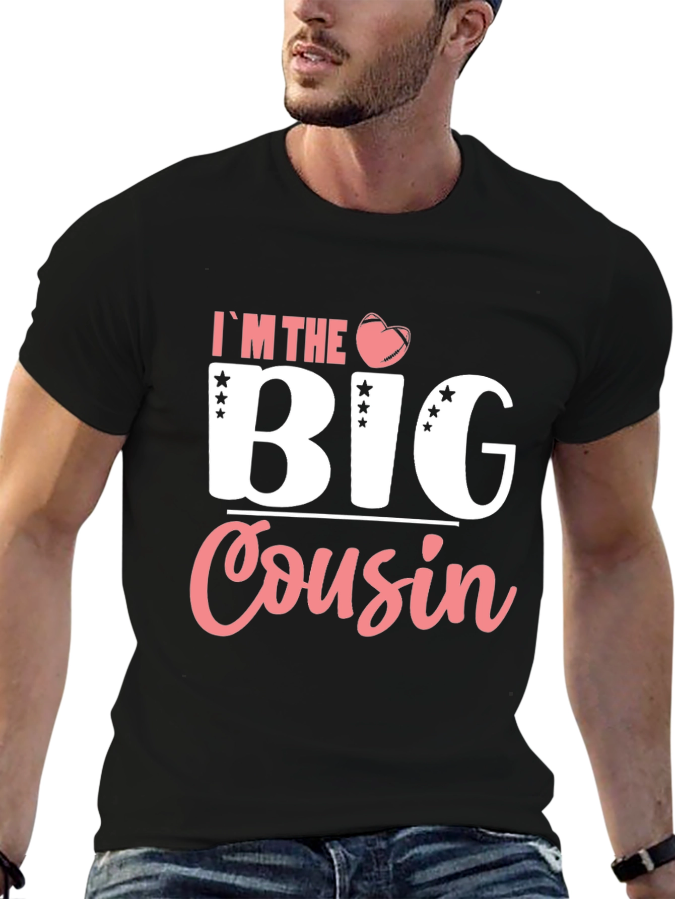 Black I'm the Big Cousin T-Shirt view 6