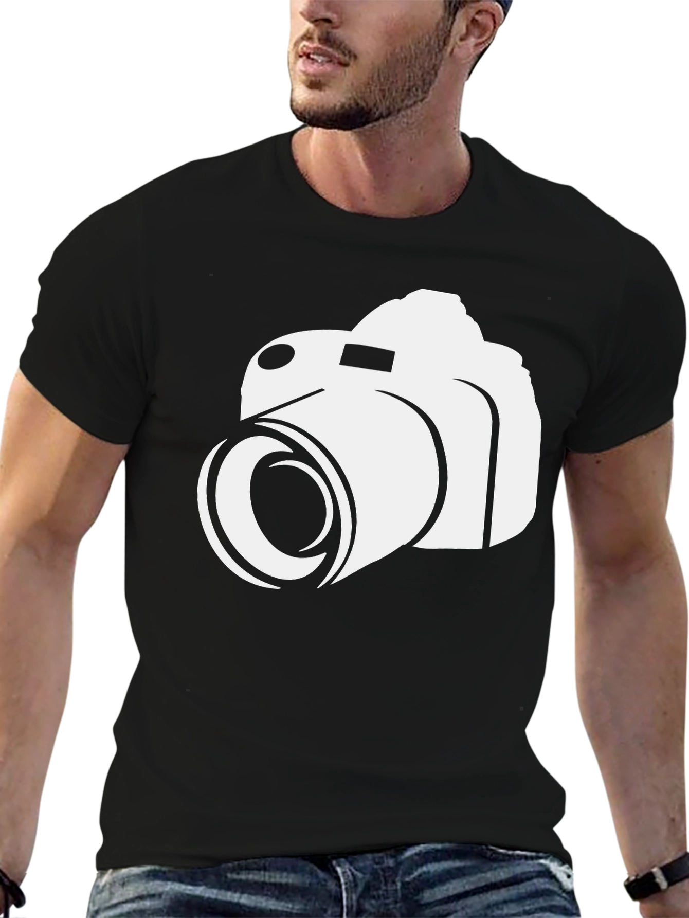 Black Camera Graphic Tee - Photographer Gift view 6