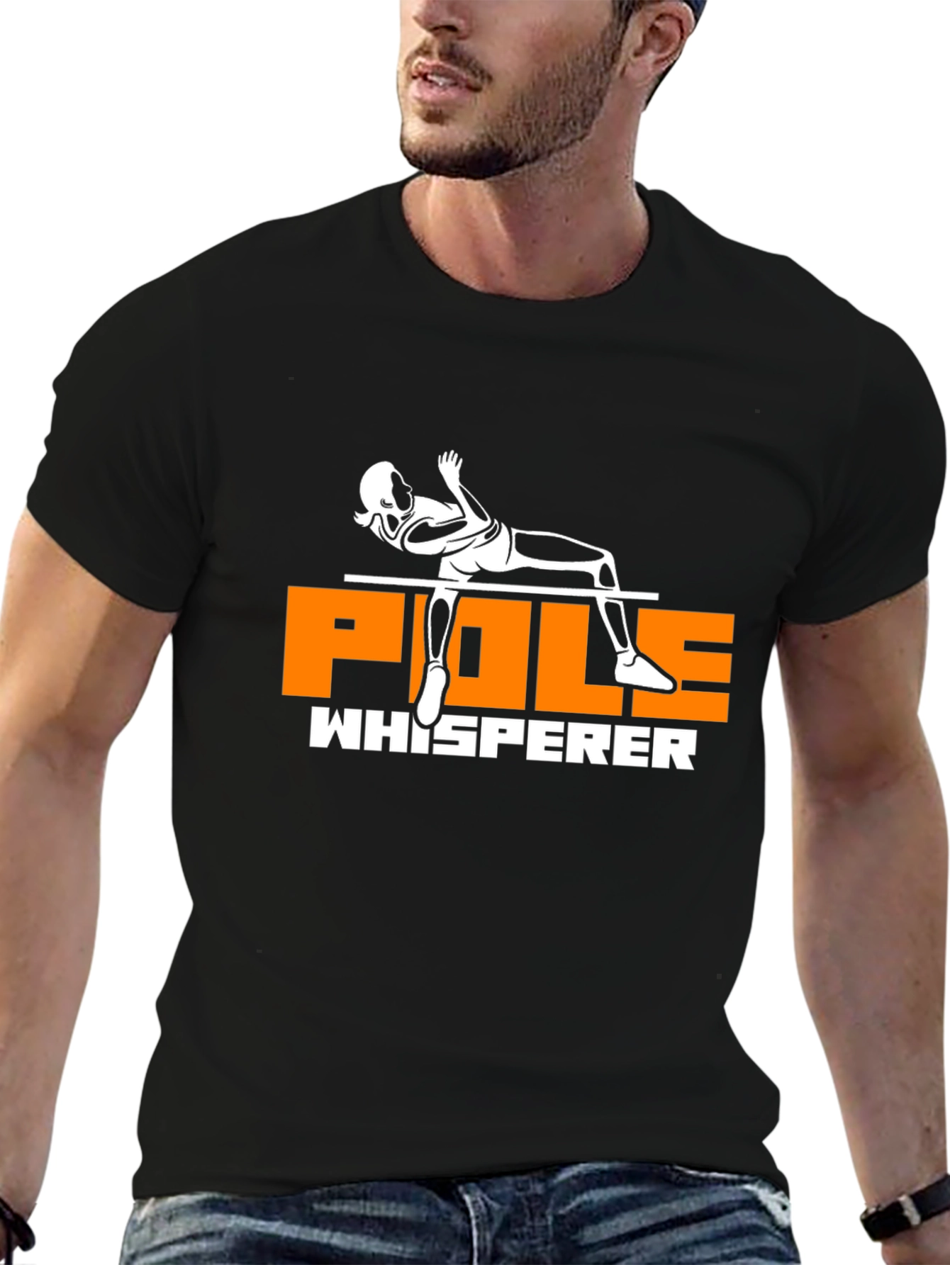 Black Pole Whisperer T-Shirt - Gymnastics Fan Tee view 6