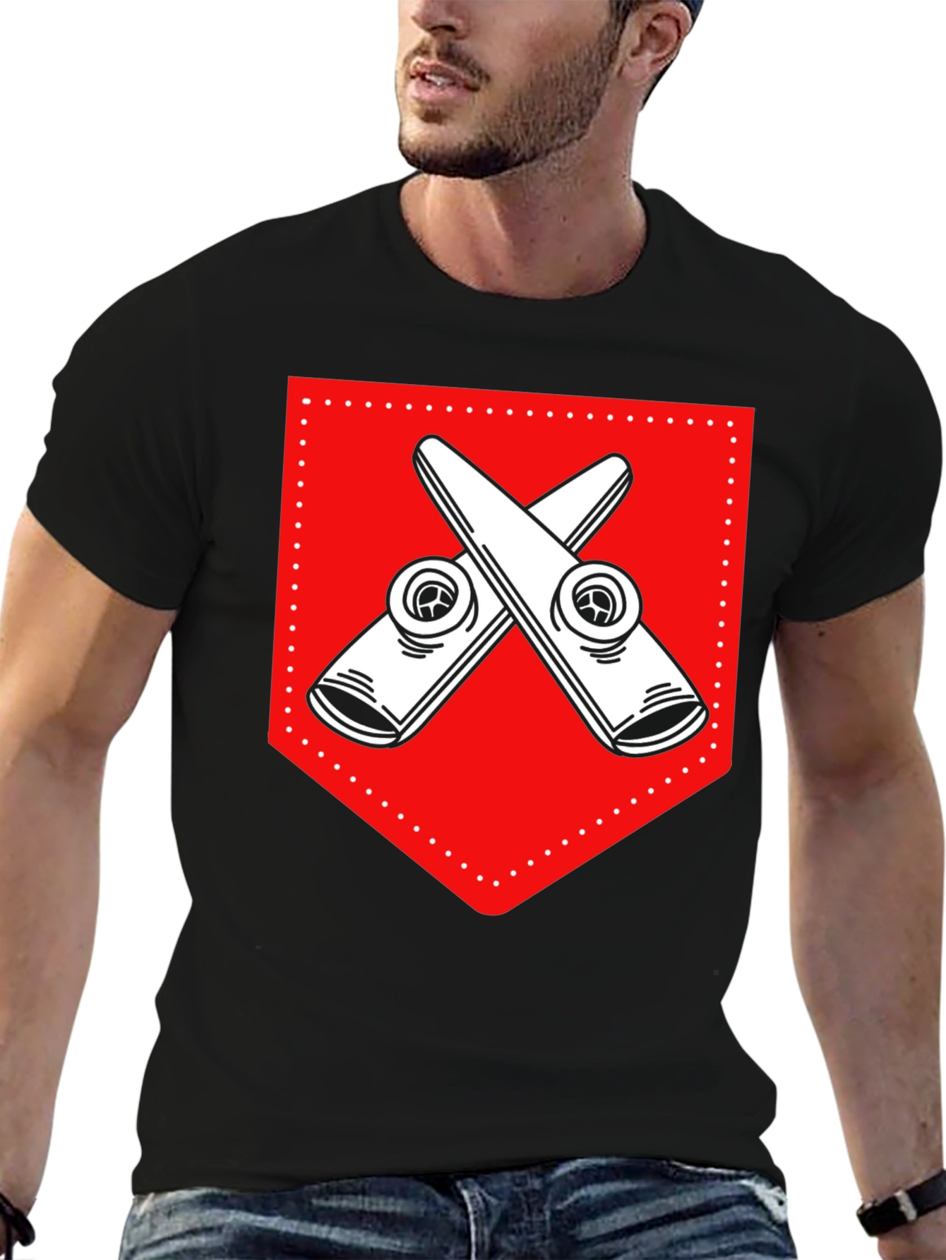 Black Kazoo Crest Graphic T-Shirt - Black view 6