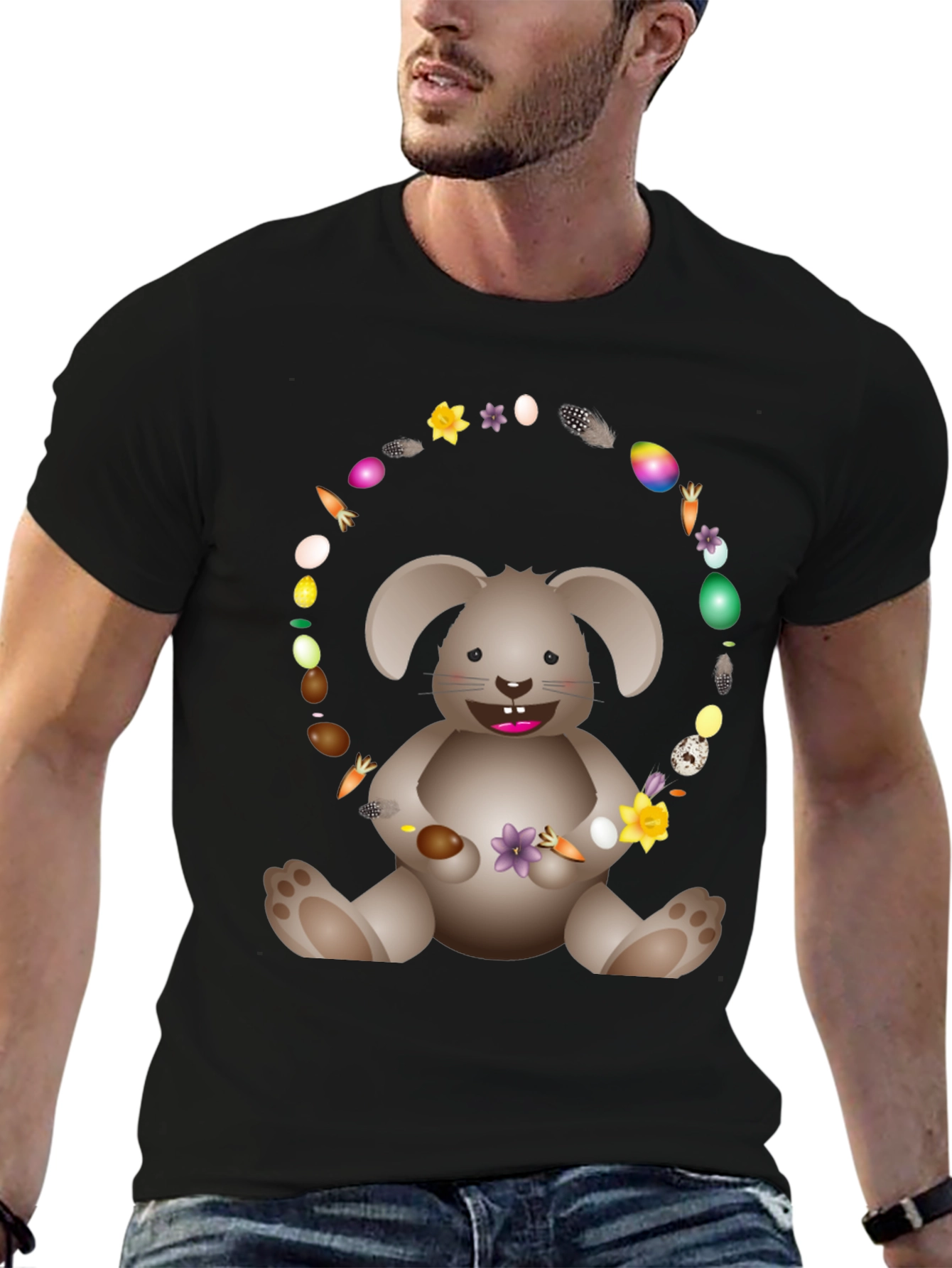 Black Easter Bunny T-Shirt view 6