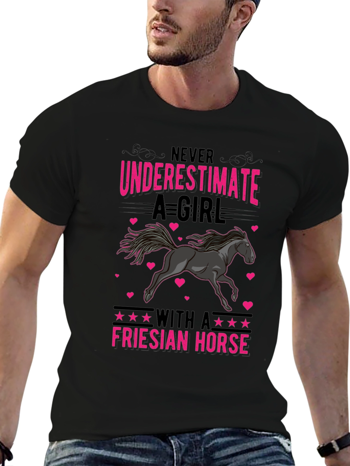Friesian Horse Girl's T-Shirt - Never Underestimate - 6