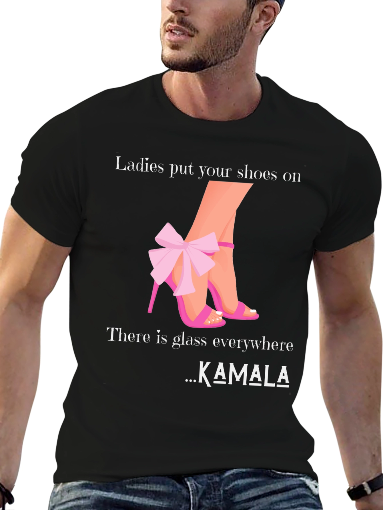 Black Ladies Put Your Shoes On T-Shirt Kamala Harris view 6