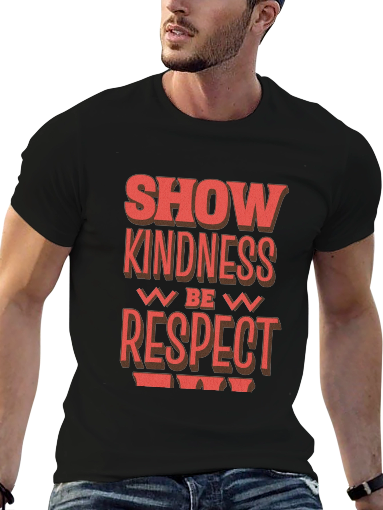 Black Show Kindness Be Respect T-Shirt view 6