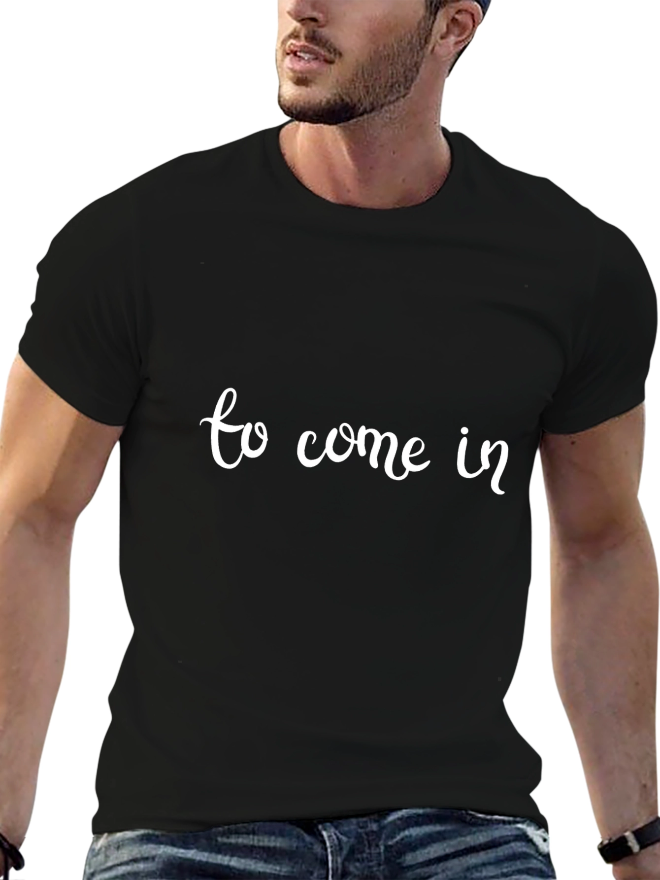Black To Come In Black Graphic Tee - Stylish Casual Wear view 6
