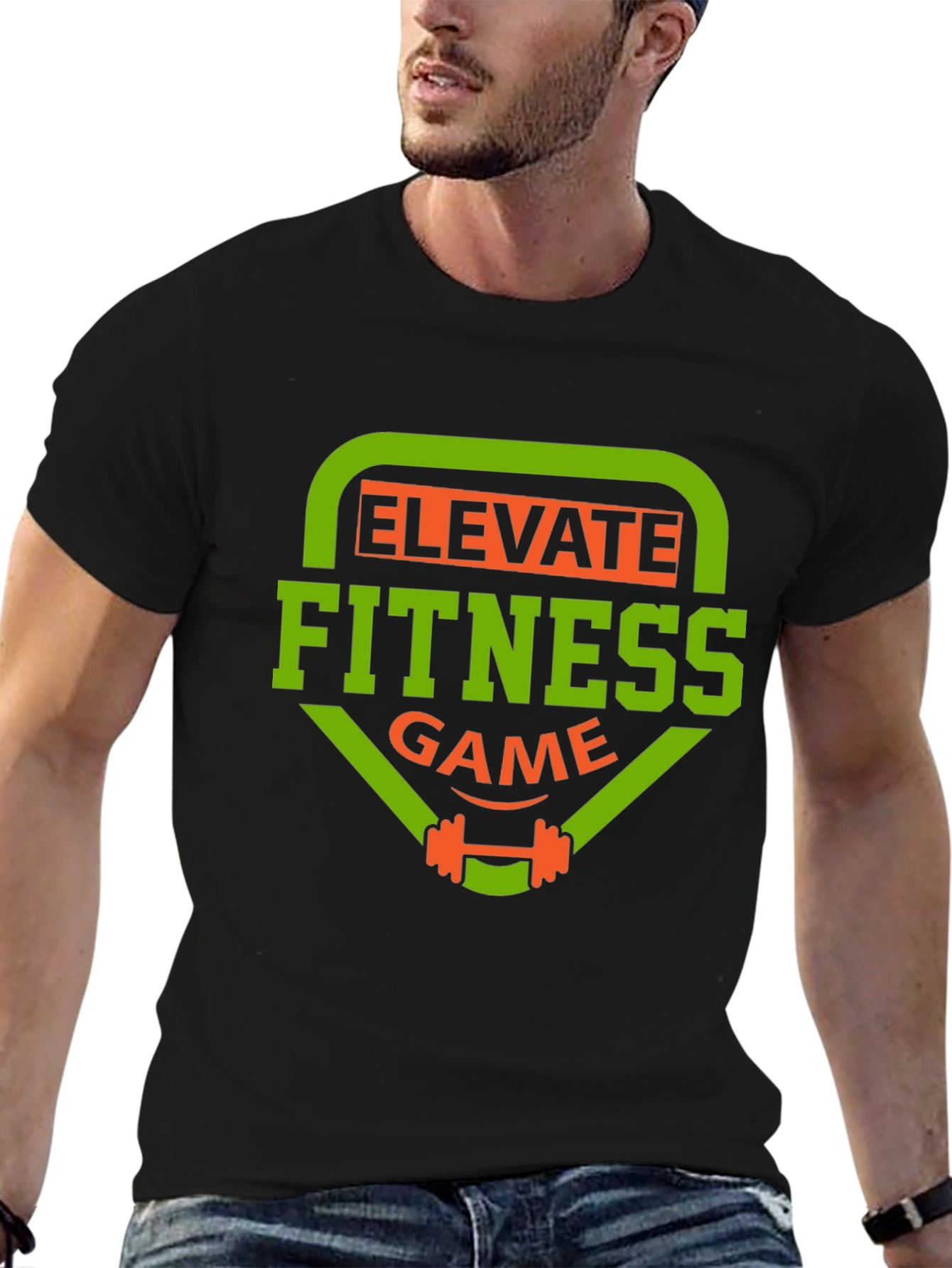 Black Elevate Fitness Game T-Shirt view 6