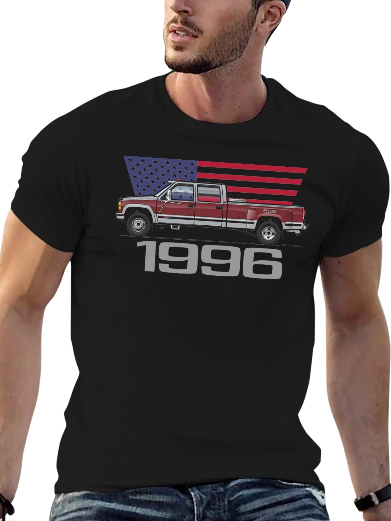 1996 Truck T-Shirt - Patriotic Design - 6