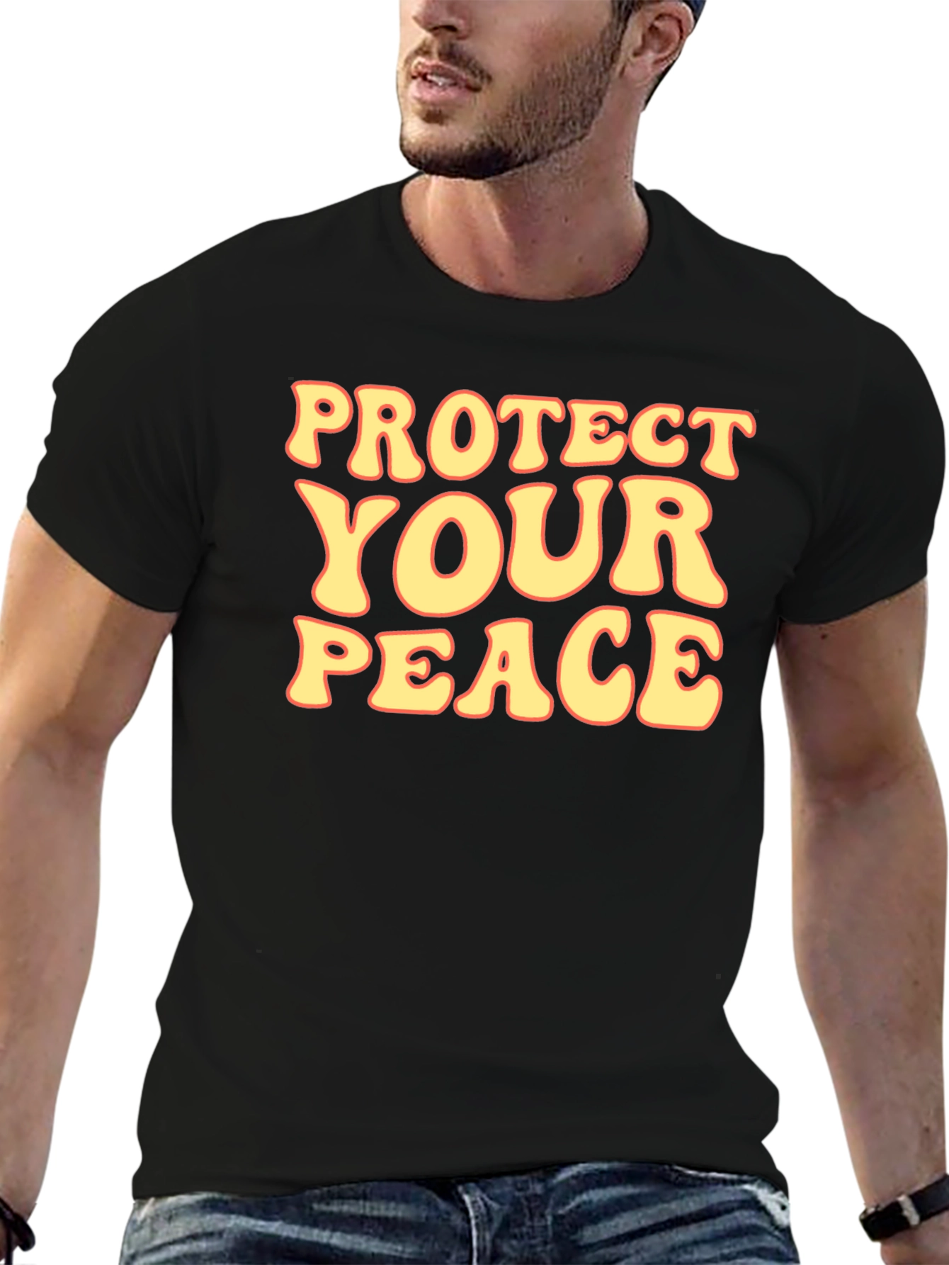 Black Protect Your Peace Graphic Tee view 6