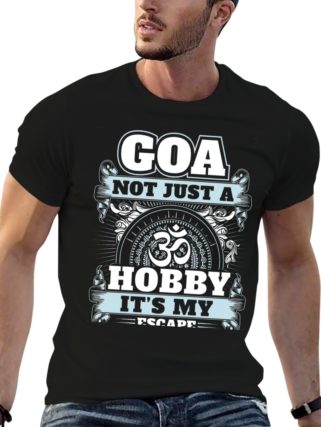 Black Goa Escape Graphic T-Shirt view 6