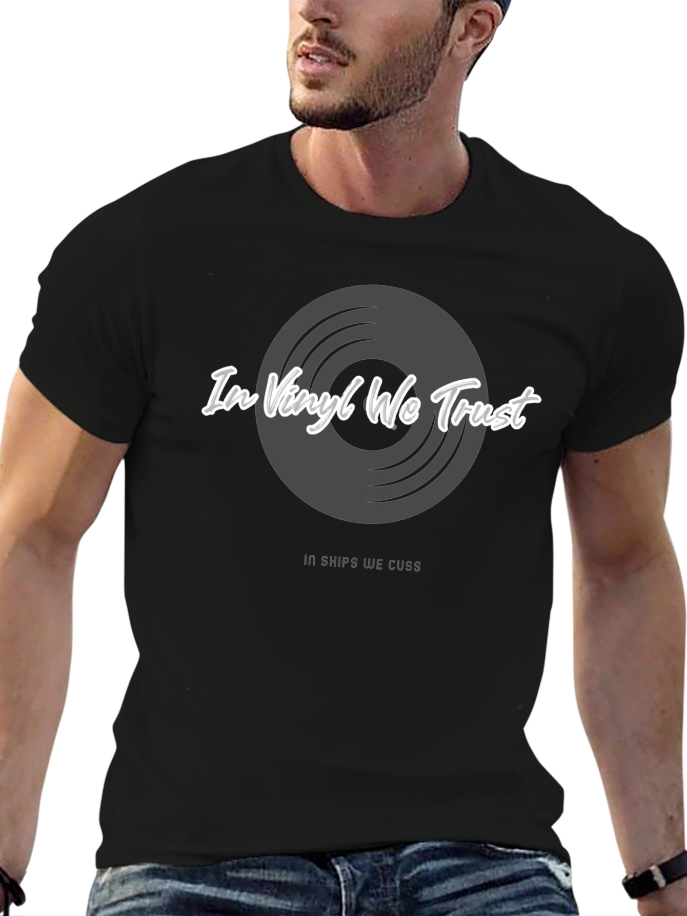 Black In Vinyl We Trust Graphic T-Shirt view 6