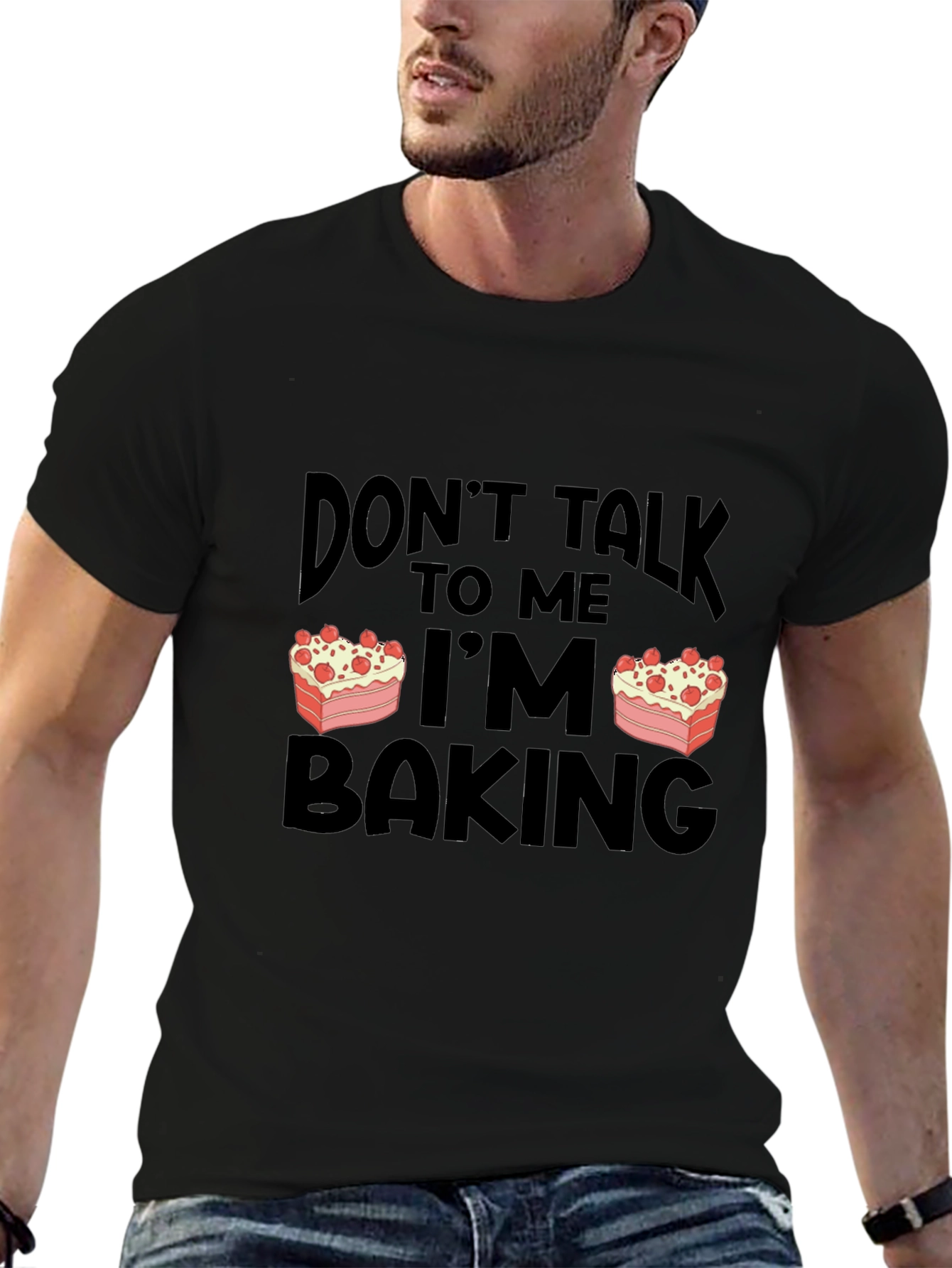 Black Don't Talk to Me I'm Baking T-Shirt view 6