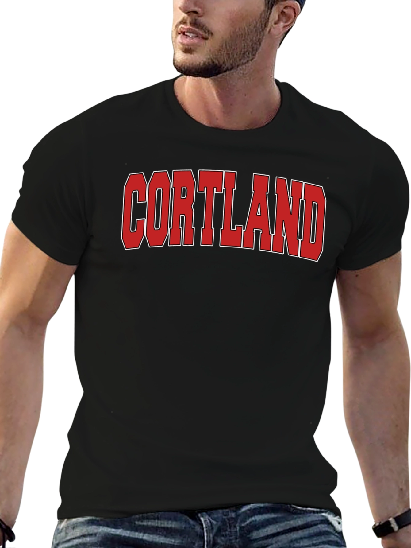 Black Cortland Bold Graphic Tee - Classic Style view 6