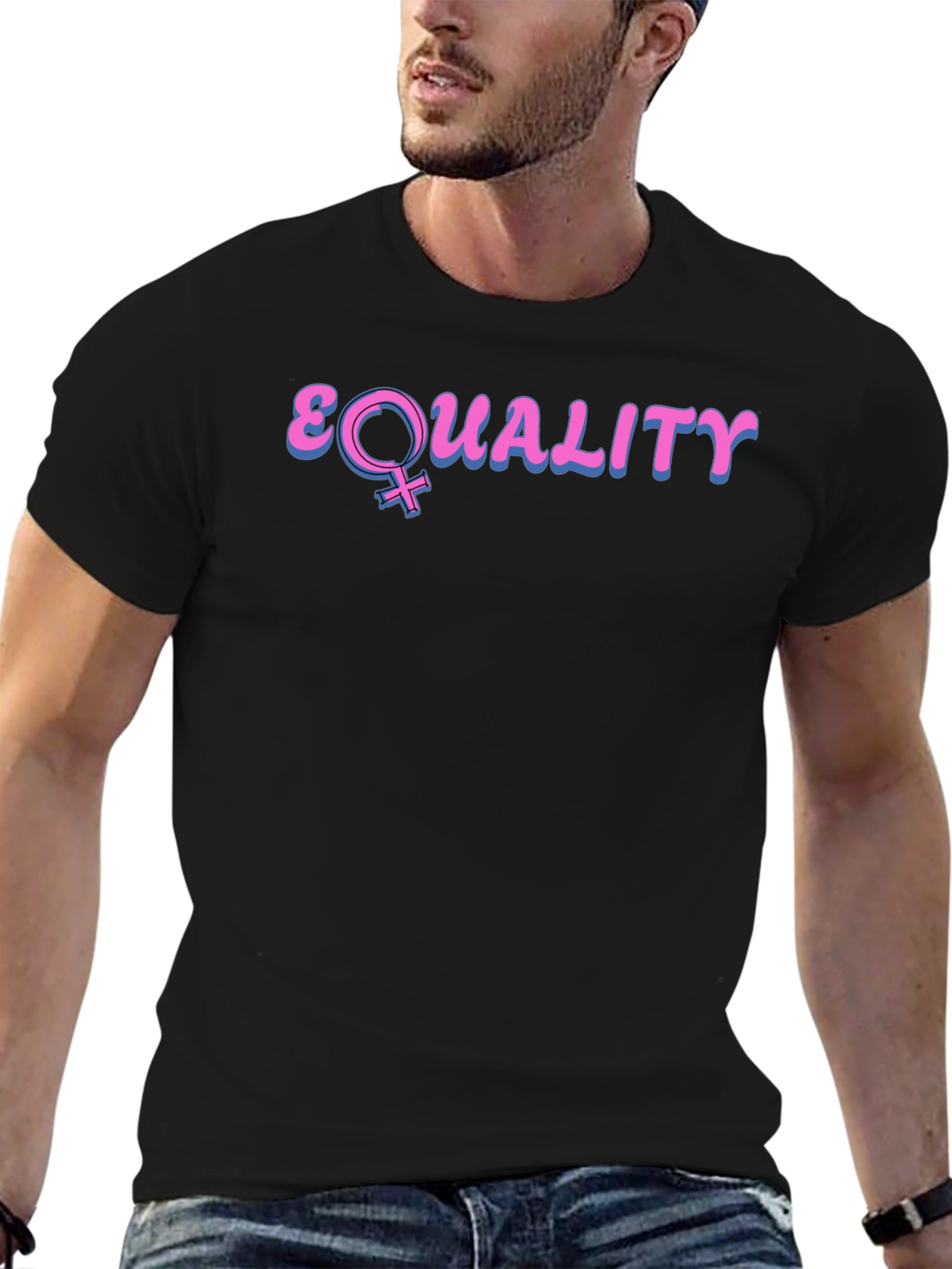 Black Equality T-Shirt Feminist Symbol Tee view 6