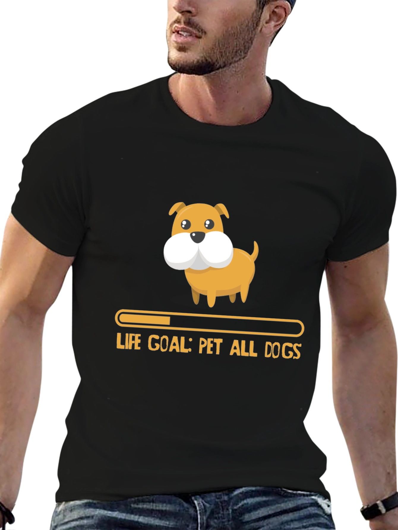 Black Pet All Dogs T-Shirt - Funny Dog Lover Tee view 6