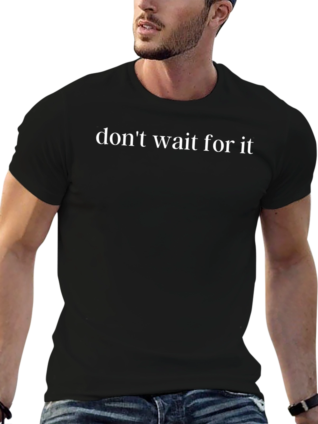 Black Don't Wait For It Black Graphic Tee view 6