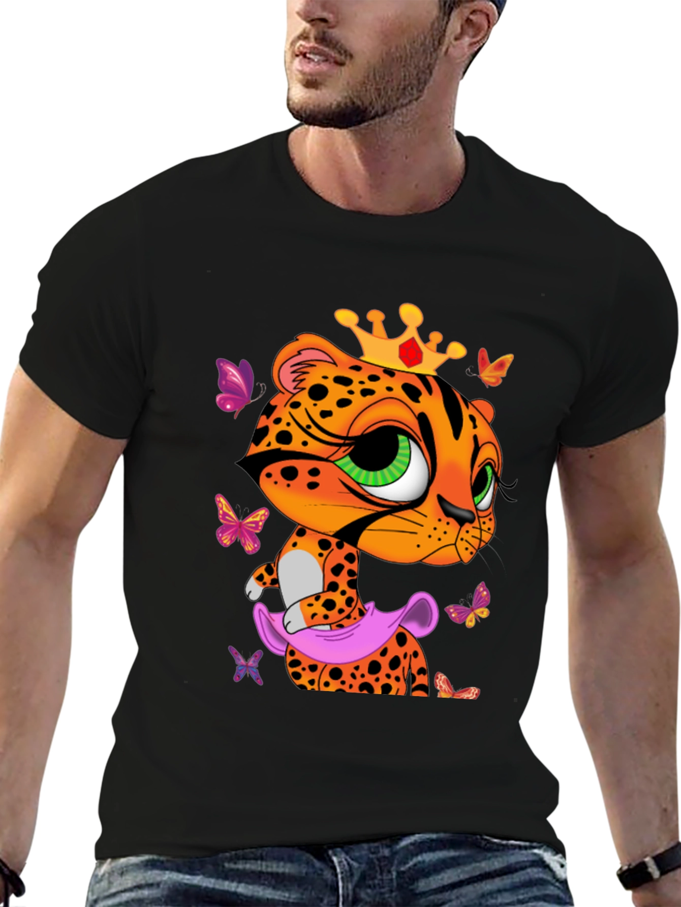 Black Leopard Princess T-Shirt - Fun & Stylish view 6