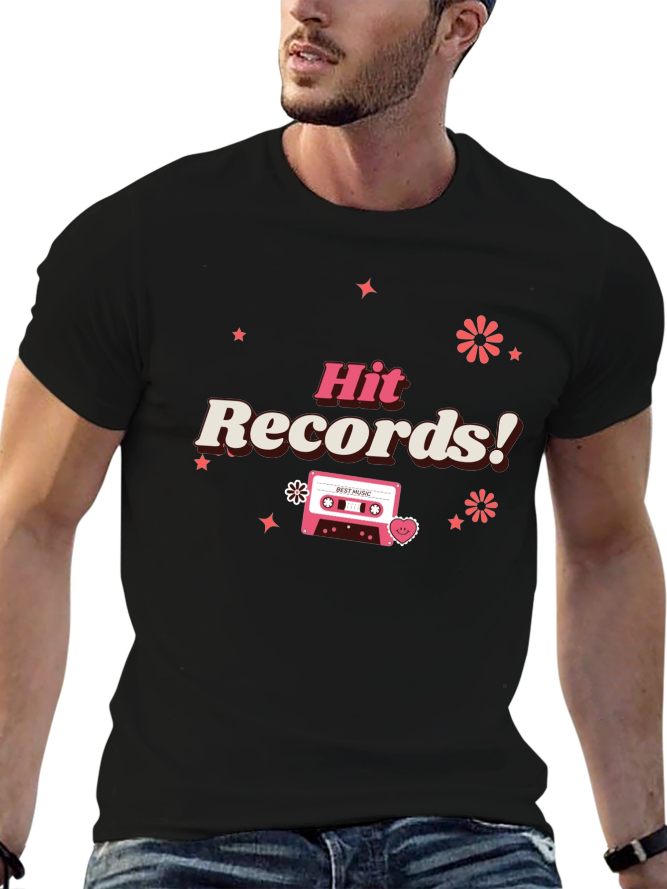 Black Hit Records Retro Cassette Graphic Tee view 6