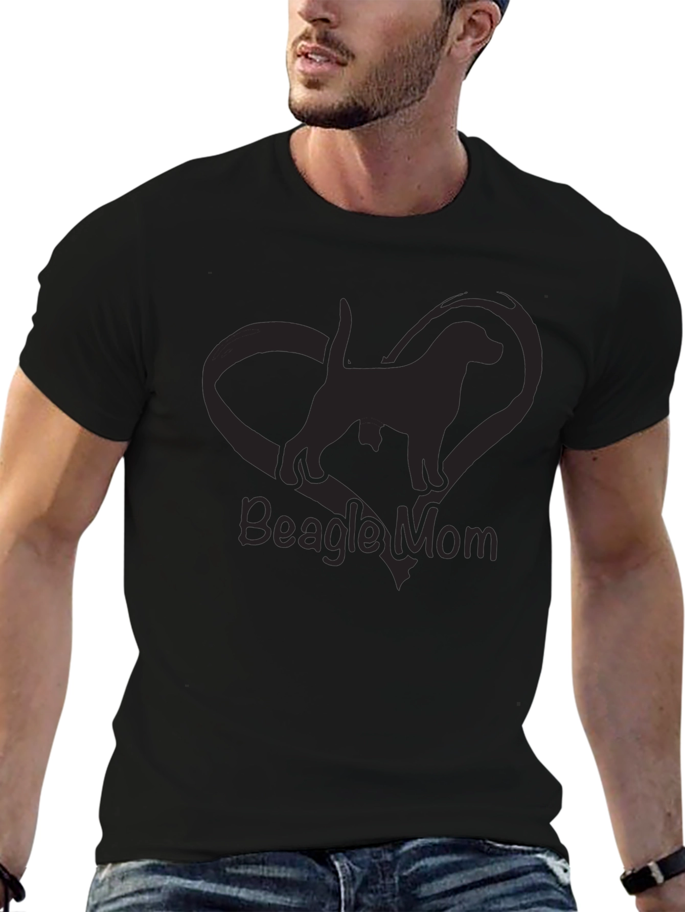 Black Beagle Mom T-Shirt: Cute Dog Lover Tee view 6