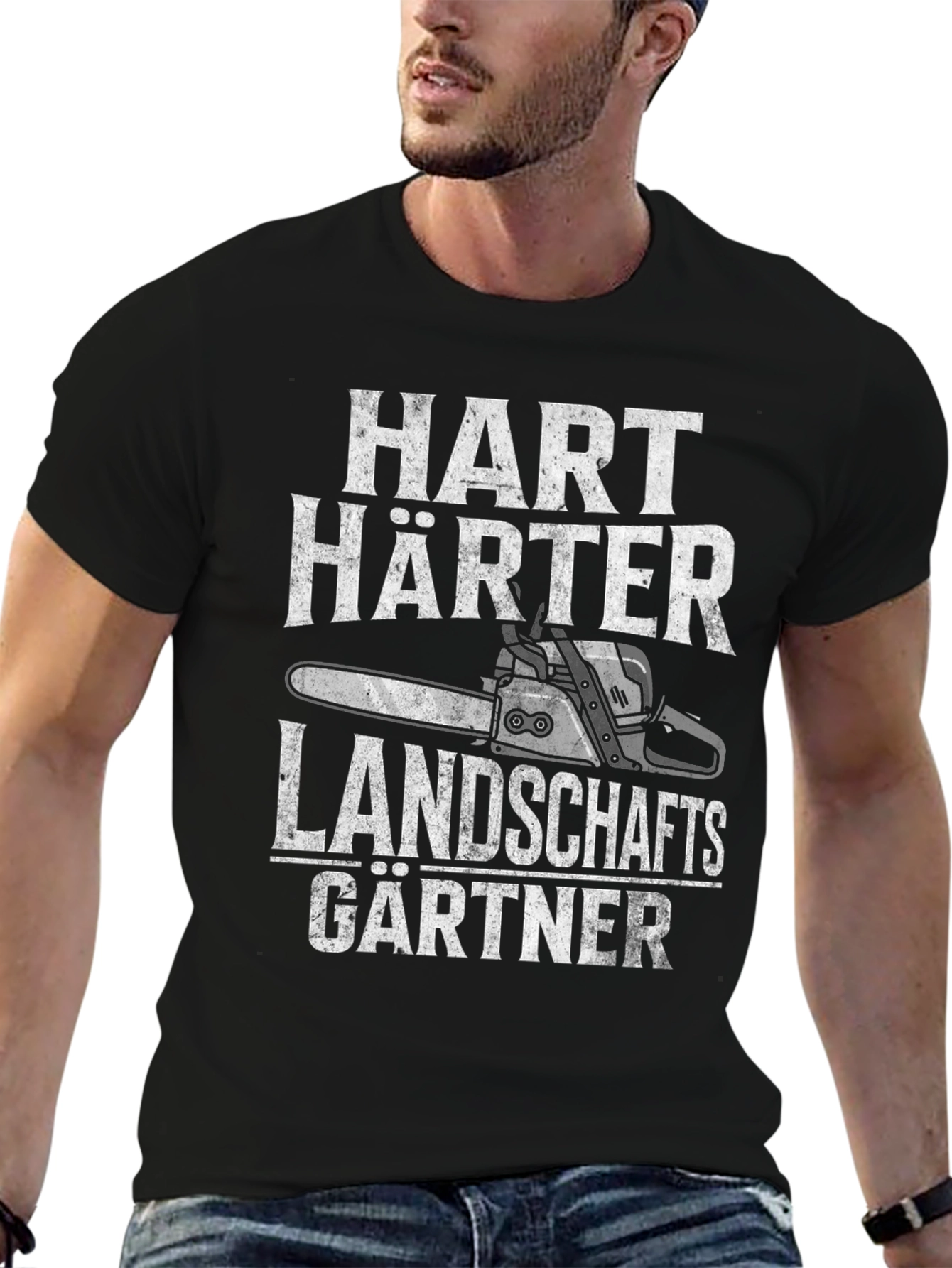 Black Hart Harter Landschaftsgartner T-Shirt view 6