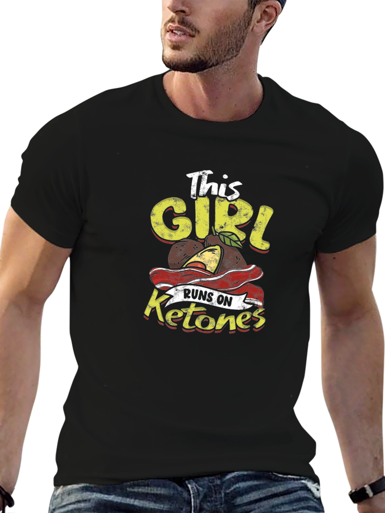 This Girl Runs on Ketones Black T-Shirt - 6