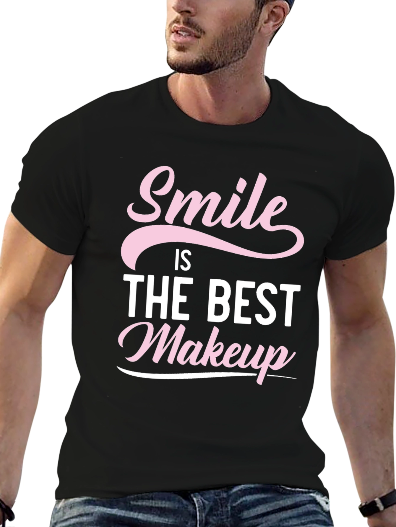 Black Smile is the Best Makeup T-Shirt - Black view 6
