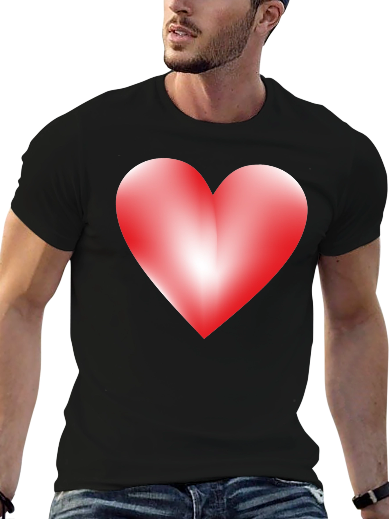 Black Heart Graphic Black T-Shirt - Express Your Love view 6