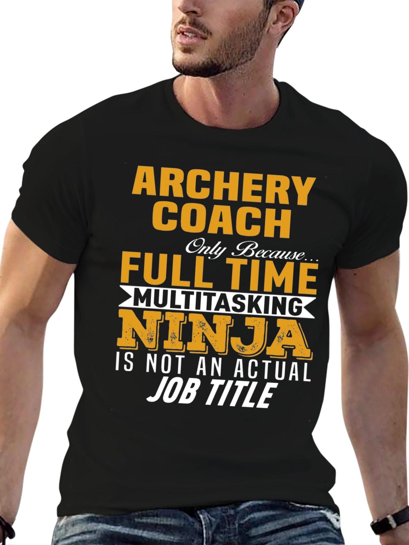 Black Archery Coach Novelty T-Shirt view 6